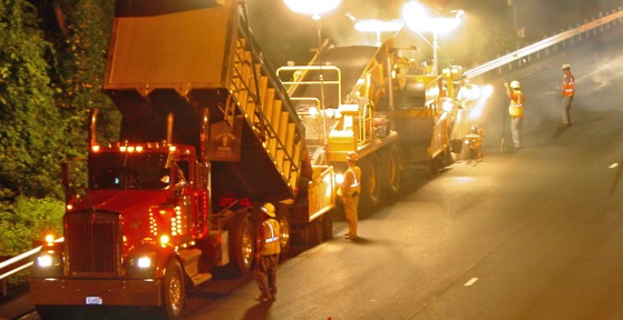 Heavy Highway construction truck Heavy Highway construction truck